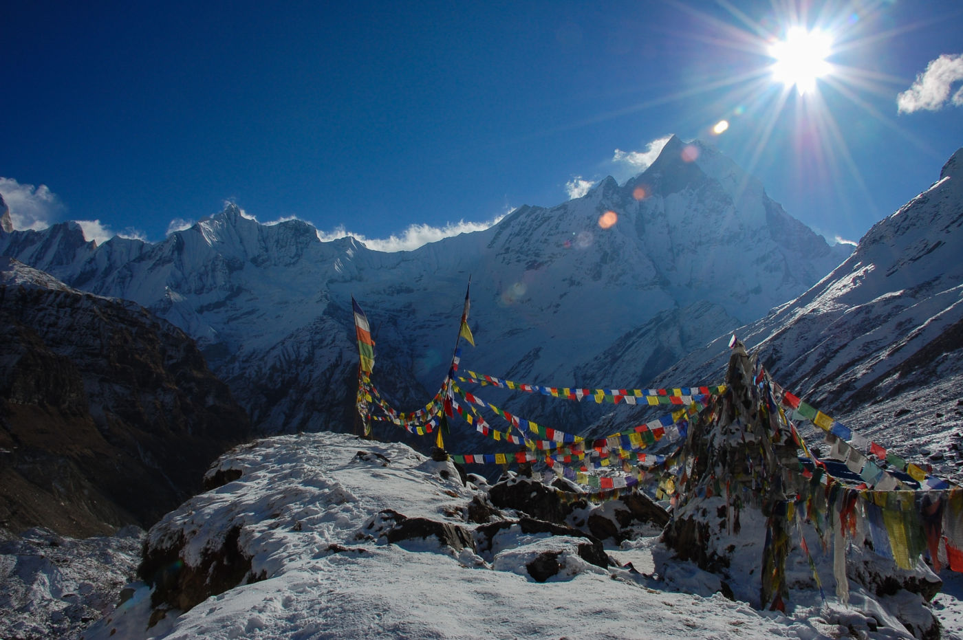 マチャプチャレとタルチョ