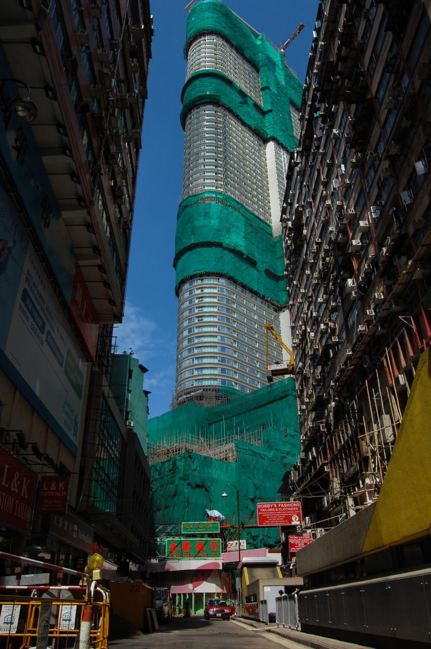 香港 建設中の高層ビル