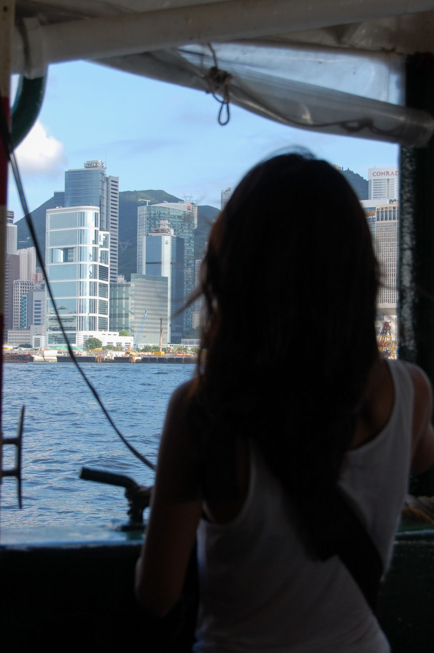 スターフェリーから眺める香港島
