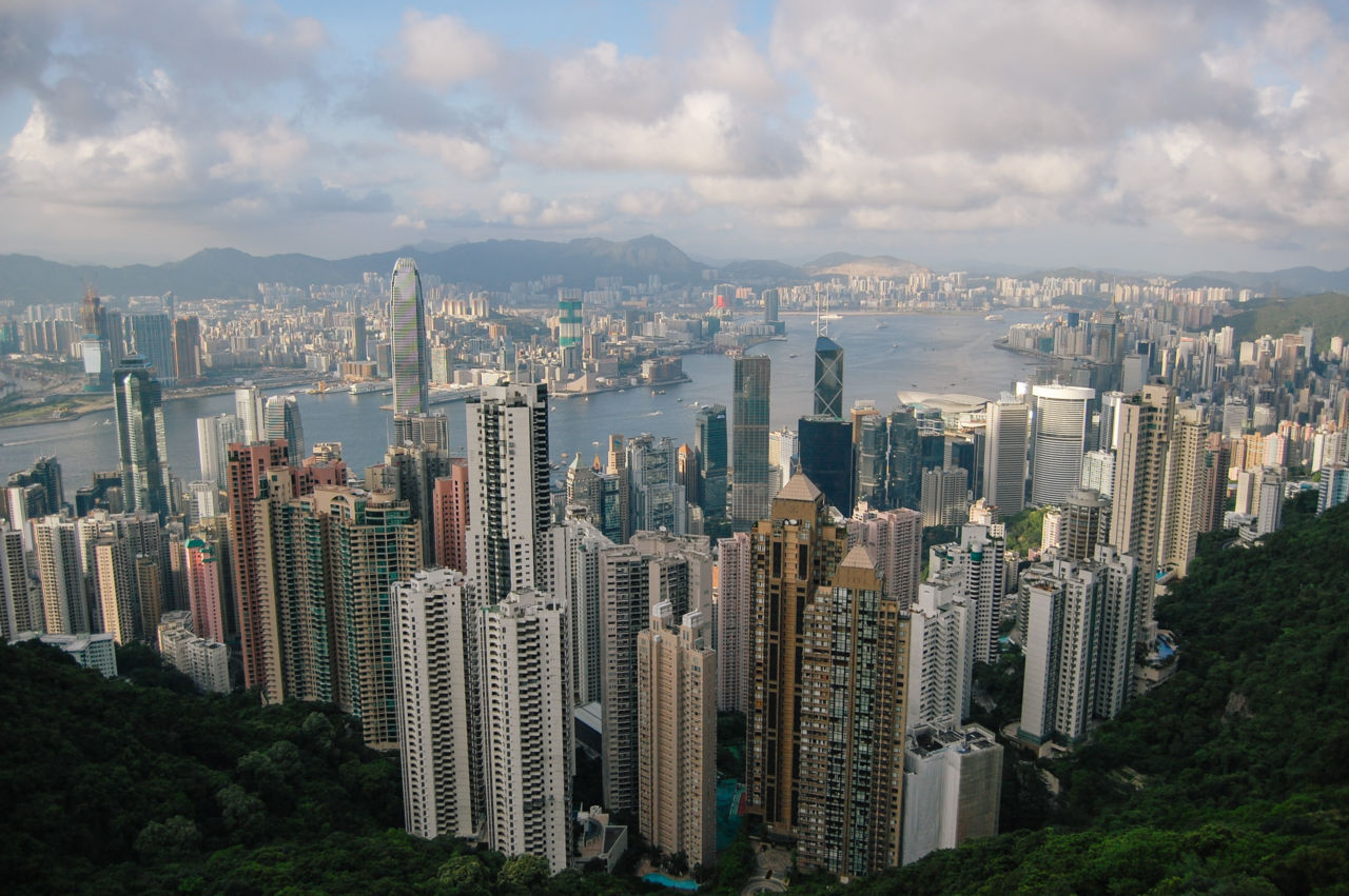 ビクトリアピークから眺める香港