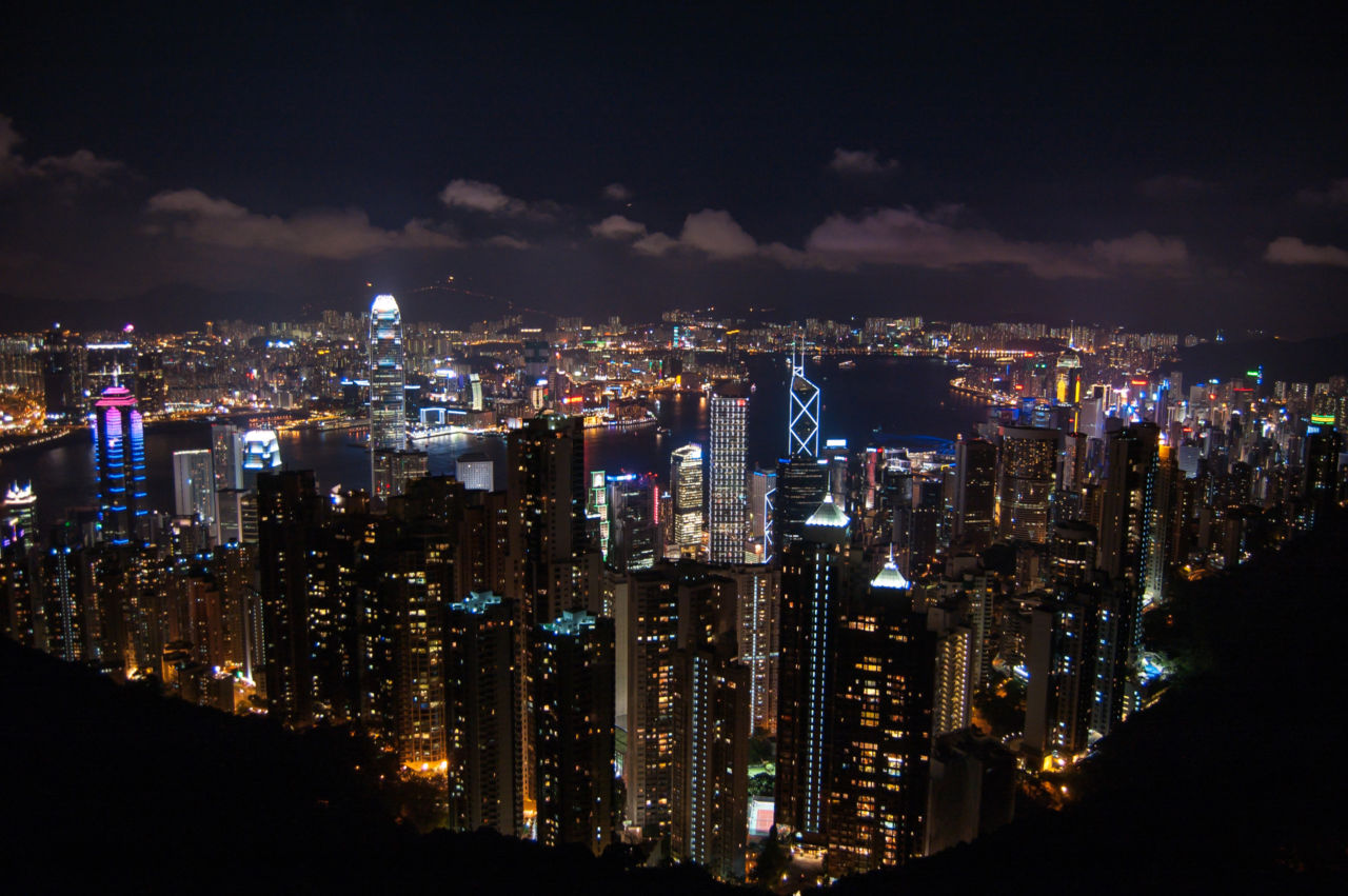 ビクトリアピークから眺める香港の夜景