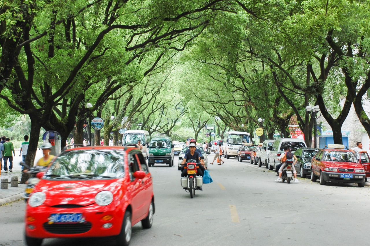 桂林 緑の多い街並み